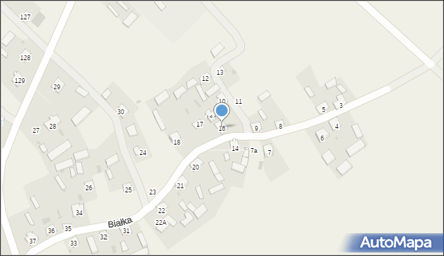 Białka, Białka, 16, mapa Białka