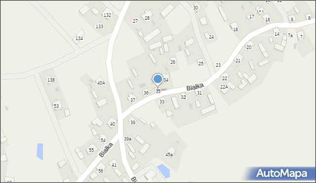 Białka, Białka, 35, mapa Białka
