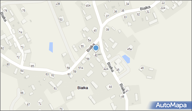 Białka, Białka, 41, mapa Białka