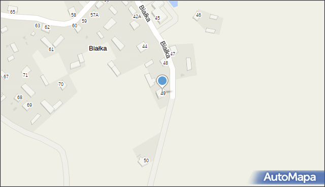 Białka, Białka, 49, mapa Białka