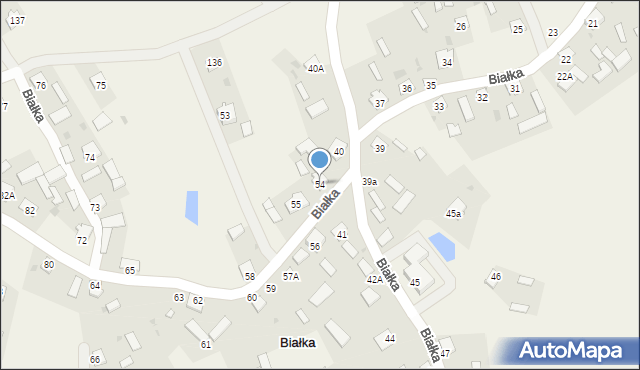 Białka, Białka, 54, mapa Białka
