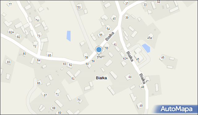 Białka, Białka, 57A, mapa Białka