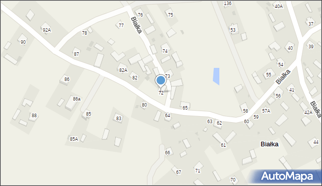 Białka, Białka, 72, mapa Białka