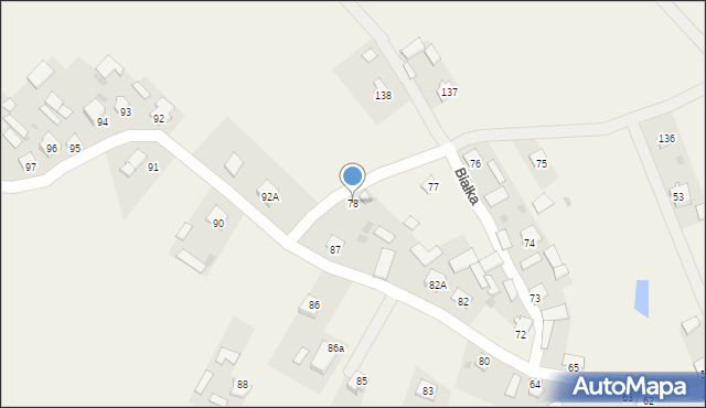 Białka, Białka, 78, mapa Białka