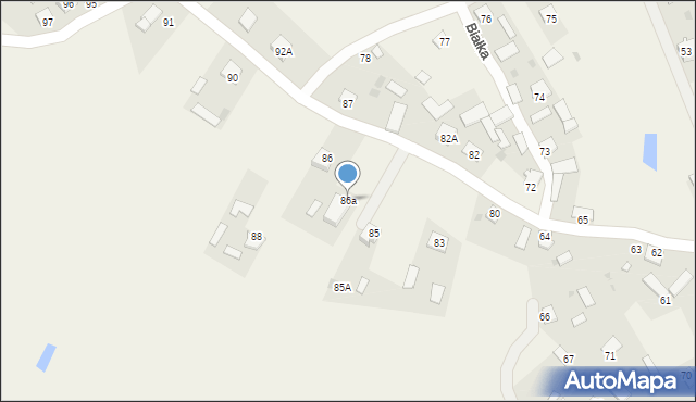 Białka, Białka, 86a, mapa Białka