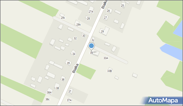 Białka, Białka, 33, mapa Białka
