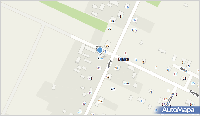 Białka, Białka, 41A, mapa Białka