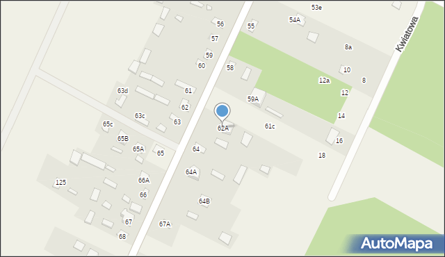 Białka, Białka, 62A, mapa Białka