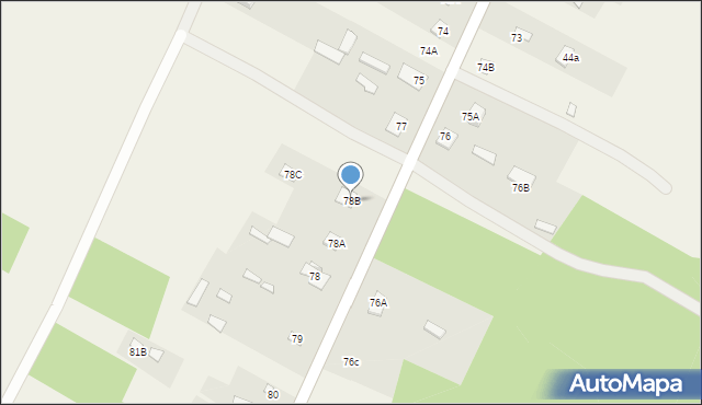 Białka, Białka, 78B, mapa Białka