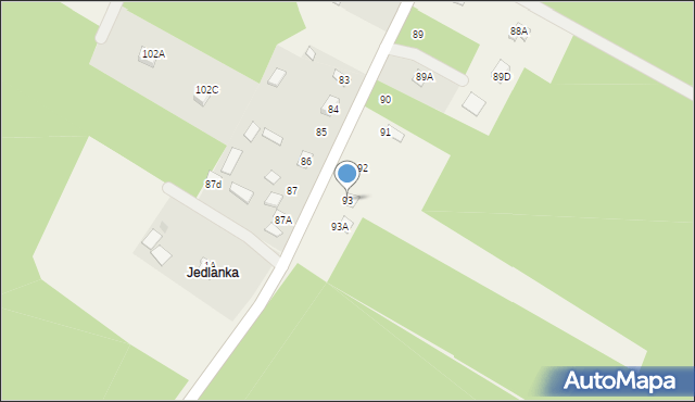Białka, Białka, 93, mapa Białka