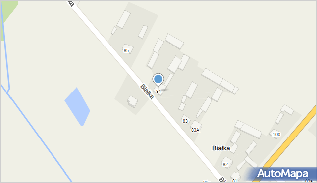 Białka, Białka, 84, mapa Białka