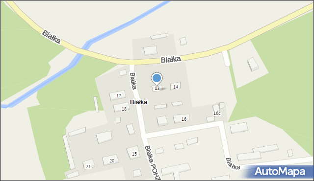 Białka, Białka, 13, mapa Białka