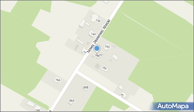 Białka, Białka, 75b, mapa Białka