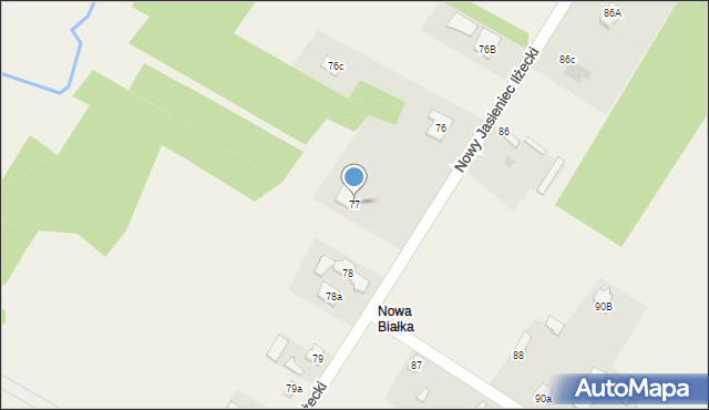 Białka, Białka, 77, mapa Białka