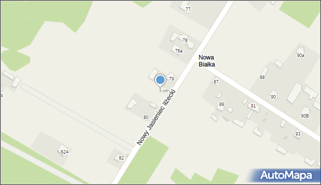 Białka, Białka, 79a, mapa Białka