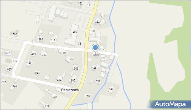 Białka, Białka, 108A, mapa Białka