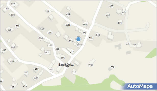 Białka, Białka, 243, mapa Białka