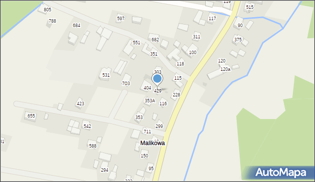 Białka, Białka, 429, mapa Białka
