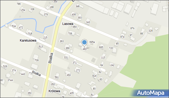 Białka, Białka, 441, mapa Białka