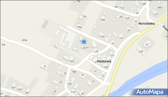 Białka, Białka, 471, mapa Białka