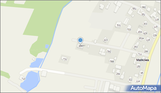 Białka, Białka, 655, mapa Białka