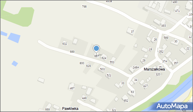 Białka, Białka, 667, mapa Białka