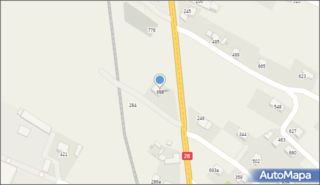 Białka, Białka, 698, mapa Białka