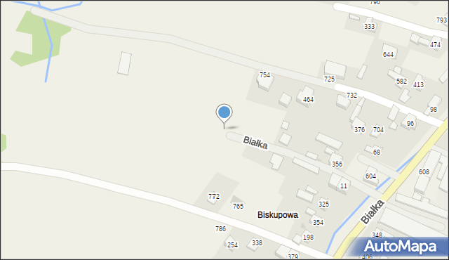 Białka, Białka, 817, mapa Białka