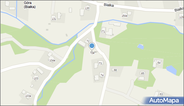 Białka, Białka, 72a, mapa Białka