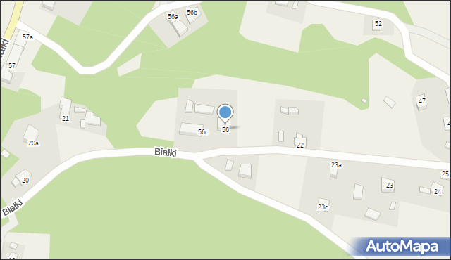 Białki, Białki, 56, mapa Białki