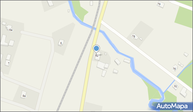 Białki, Białki, 61, mapa Białki