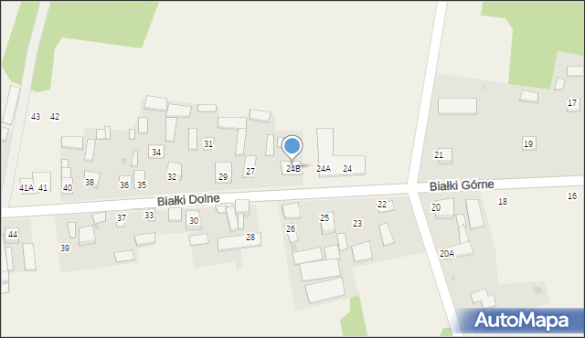 Białki Dolne, Białki Dolne, 24B, mapa Białki Dolne