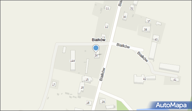 Białków, Białków, 14, mapa Białków
