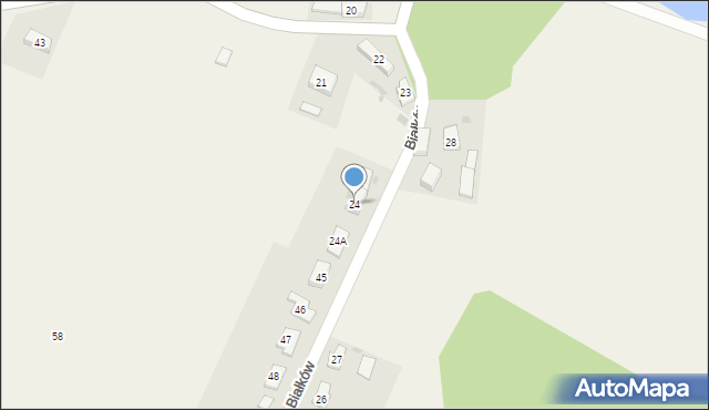 Białków, Białków, 24, mapa Białków