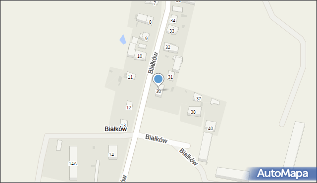 Białków, Białków, 30, mapa Białków