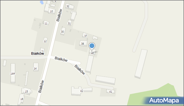 Białków, Białków, 40, mapa Białków