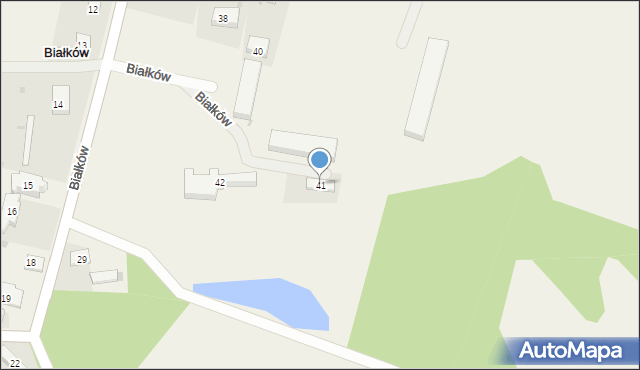 Białków, Białków, 41, mapa Białków
