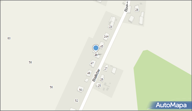 Białków, Białków, 46, mapa Białków