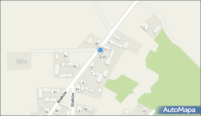 Białków, Białków, 5, mapa Białków
