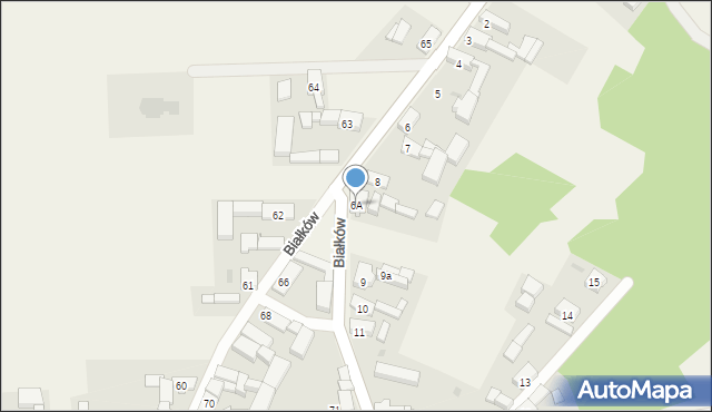 Białków, Białków, 6A, mapa Białków