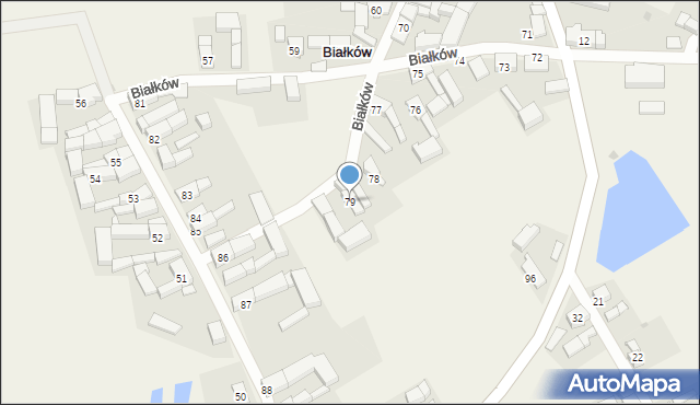 Białków, Białków, 79, mapa Białków