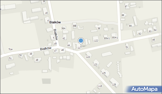Białków, Białków, 117/2, mapa Białków