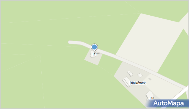 Białków, Białków, 121, mapa Białków