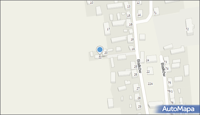 Białków, Białków, 21, mapa Białków