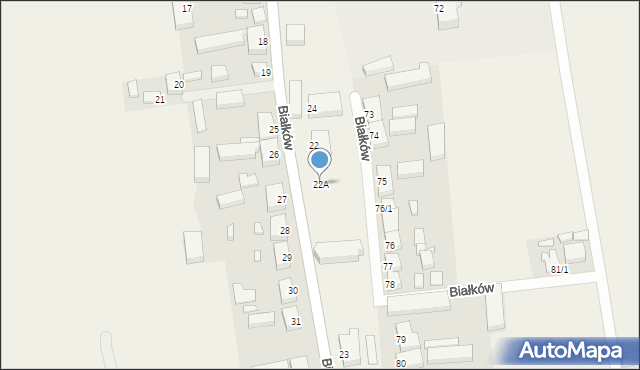 Białków, Białków, 23a, mapa Białków