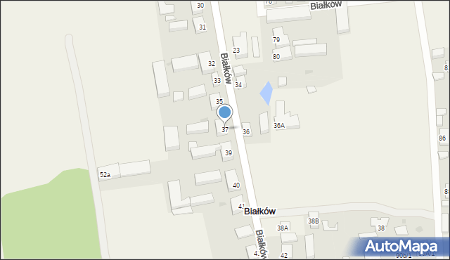 Białków, Białków, 37, mapa Białków