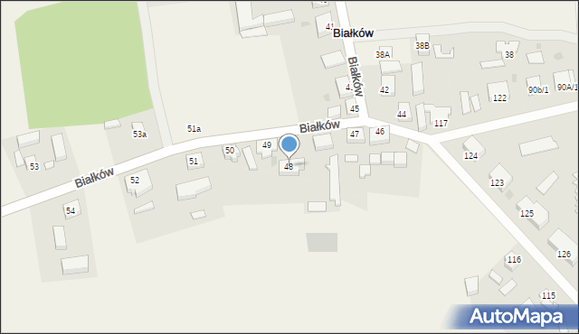 Białków, Białków, 48, mapa Białków