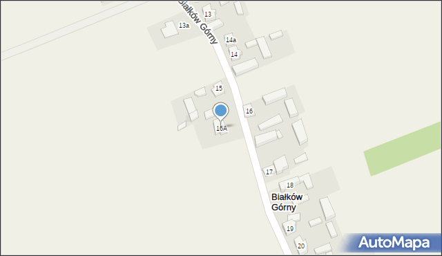 Białków Górny, Białków Górny, 16A, mapa Białków Górny