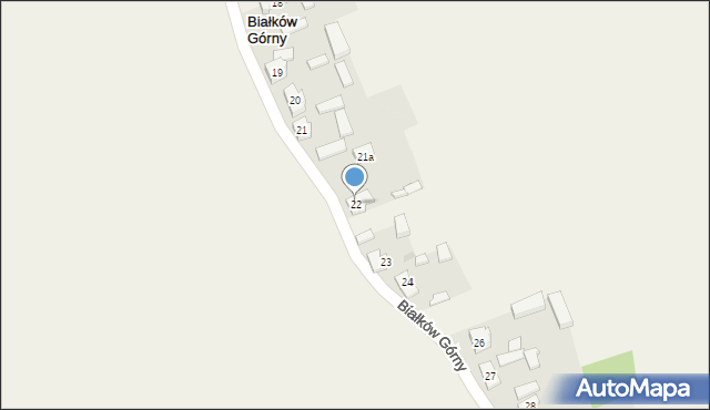 Białków Górny, Białków Górny, 22, mapa Białków Górny