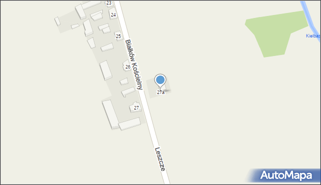 Białków Kościelny, Białków Kościelny, 27a, mapa Białków Kościelny